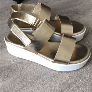 Metallic Platform Sandals
